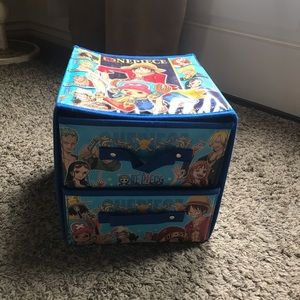 One piece stationary fabric drawer